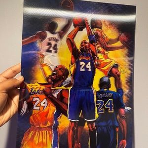 Kobe bryant 3d wall art